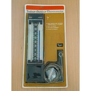 Taylor Vintage Read indoor outdoor thermometer Taylor Accuracy 5377 Black NEW